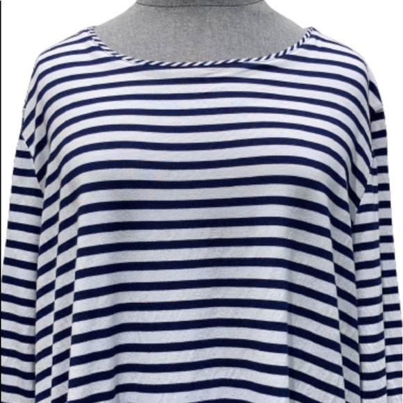 💖NEW!💖Chico’s Tunic Mixed Striped Tee in Size 3 NWOT! - Picture 3 of 10